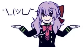 🤗 Anime, Schulterzucken, Charakter, Manga, Cartoon telegram sticker
