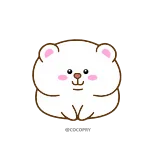 🙏 くま, かわいい, 動物, 白, カワイイ telegram sticker