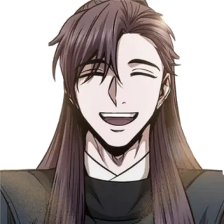 🦔 Anime, Manga, Personaje, Sonrisa, Hombre, pelo largo whatsapp sticker