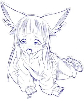 🥵 Anime, Manga, Seni, Ilustrasi, Karakter, Lucu, Gadis telegram sticker