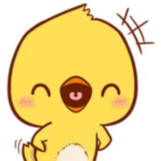 😂 pintinho, pássaro, fofo, kawaii, animal, emoji, desenho animado, amarelo telegram sticker