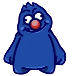 👍 怪物, 蓝色, 卡通, 可爱, 角色, 异想天开 whatsapp sticker