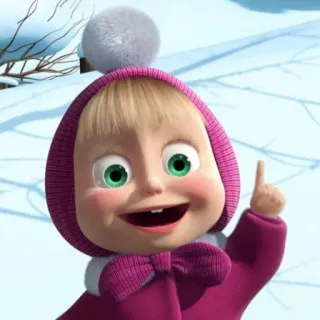 🤫 Masha Masha and the Bear cartoon, animatie, meisje, schattig, masha telegram sticker