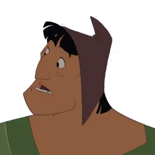 😯 Kronk The Emperor's New Groove Disney, desenho animado, personagem, expressão telegram sticker