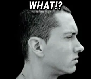 😕 Eminem WHAT!? Eminem, Rappeur, Quoi, Musique, Célébrité telegram sticker