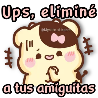 🐻 Ups, eliminé
a tus amiguitas hamster, schattig, cartoon, oeps, sorry telegram sticker