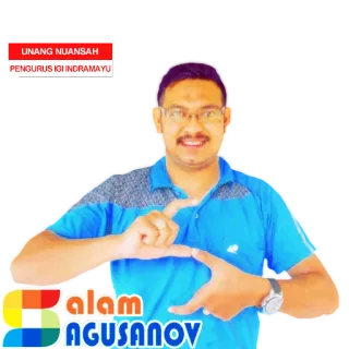 🙏 UNANG NUANSAH
PENGURUS IGI INDRAMAYU
DALAM AGUSANOV person, Indramayu, IGI, glasses, Indonesian whatsapp sticker