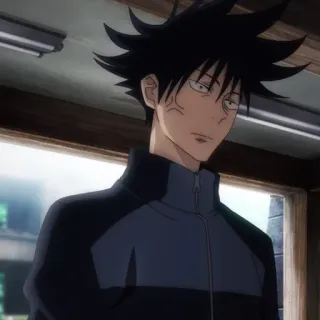 🐺 Megumi Fushiguro Jujutsu Kaisen Megumi Fushiguro, Jujutsu Kaisen, Anime, Manga, Charakter, Portrait whatsapp sticker