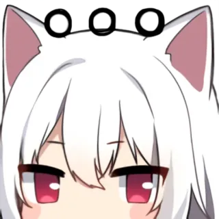 🤨 Anime, Katzenohren, Süß, Kawaii, Manga, Sticker whatsapp sticker