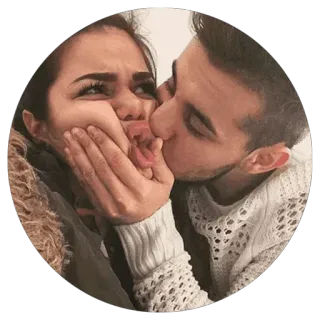 😍 beijo, casal, amor, afeição, relacionamento telegram sticker