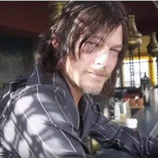 😊 Norman Reedus acteur, beroemdheid, man, portret, Norman Reedus whatsapp sticker