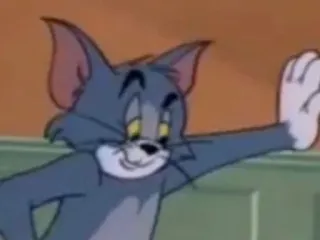 🤍 Tom Cat Tom and Jerry 만화, 고양이, 애니메이션, 인사, 손 흔들기 telegram sticker