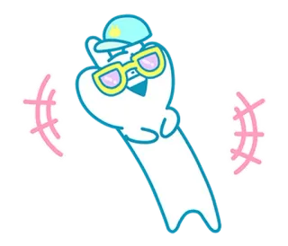 ☀ dibujos animados, personaje, gafas de sol, animación telegram sticker