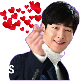 ❤️ S uomo, cuore, amore, coreano, attore whatsapp sticker