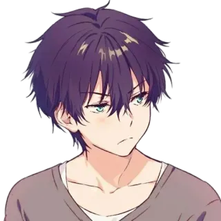 😒 Anime, Ragazzo, Personaggio, Sticker, Cartone animato, Manga telegram sticker