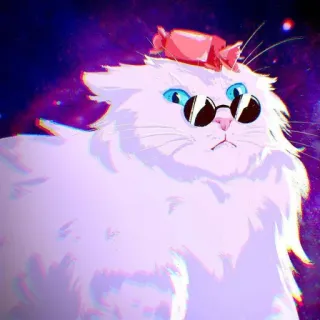🐈 Katze, Sonnenbrille, Tier, Haustier, Aufkleber, niedlich, Cartoon telegram sticker