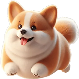 🐶 corgi, cachorro, fofo, animal, animal de estimação, desenho animado telegram sticker