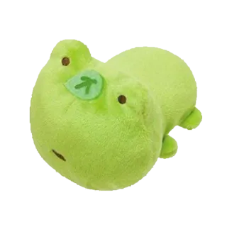 🐸 rana, verde, peluche, animale, carino, giocattolo, kawaii telegram sticker