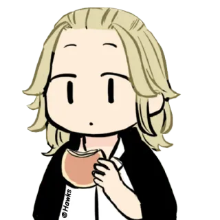 😐 @Hawks Anime, Hoạt hình, Dễ thương, Đồ uống, Nhân vật telegram sticker