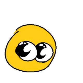 🥺 Desenho animado, Emoji, Fofo, Amarelo, Olhos telegram sticker