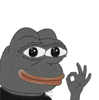 👌 Pepe the Frog pepe, kikker, meme, internet meme, oké teken, aanstootgevend, alt-right telegram sticker
