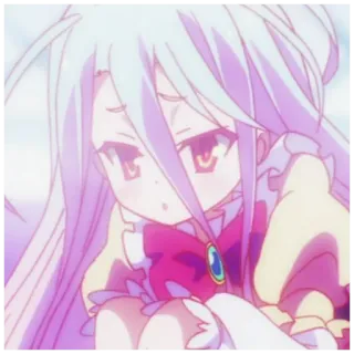 🕸 Shiro No Game No Life Anime, Manga, Ragazza, Carina, Shiro, No Game No Life, Waifu telegram sticker