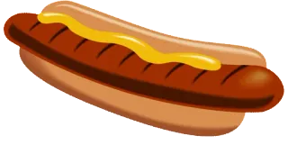 🌮 perrito caliente, comida, mostaza, sándwich, merienda telegram sticker