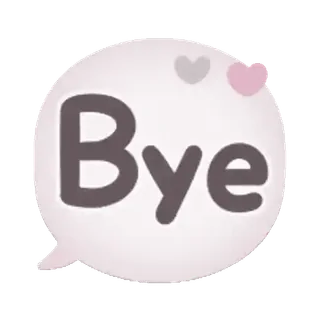 🤗 Bye Abschied, Tschüss, Sprechblase, Nachricht, Herzen telegram sticker