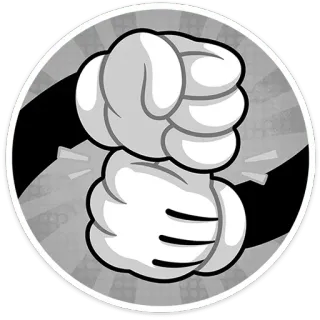 🤝 fist bump, cartoon hands, agreement, teamwork, collaboration telegram sticker