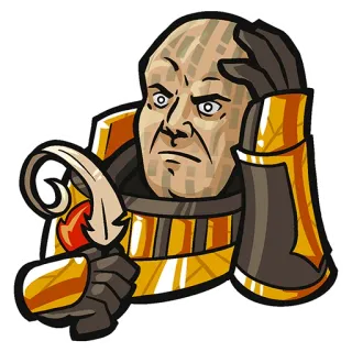 🤭 Fantasy, Soldat, Krieger, Rüstung, Waffe, Feuer telegram sticker