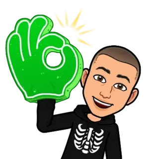 🌟 karakter, stiker, oke, bitmoji, gestur, tanda oke telegram sticker