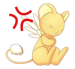 😠 Kero Cardcaptor Sakura Kero, Cardcaptor Sakura, angry, anime, manga, cute telegram sticker