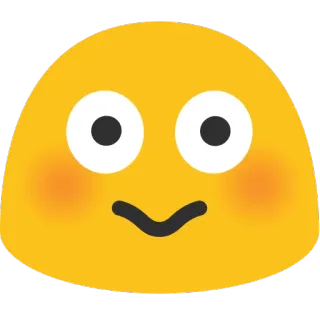 😳 emoji, happy, cute, face telegram sticker