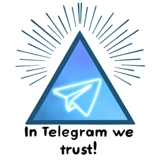 ✈️ In Telegram we trust! Telegram, Avión de papel, App de mensajería, Confianza, Redes sociales, Comunicación telegram sticker