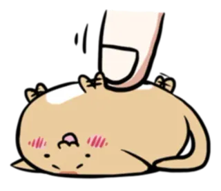 👇 animal, dessin animé, mignon, doigt, ludique, autocollant whatsapp sticker