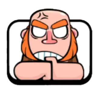 😏 géant, en colère, visage, dessin animé whatsapp sticker