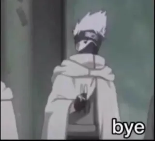 🖐 Kakashi Naruto bye kakashi, anime, manga, bye, naruto, cartoon, farewell telegram sticker