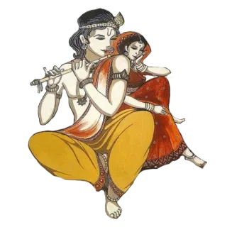 🥰 Krishna 印度教, 神, 精神, 神祇, 宗教, 长笛, 拉达 telegram sticker