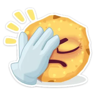 ✋ facepalm, disappointment, frustration, emoji, reaction, sticker telegram sticker
