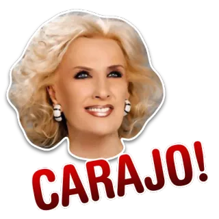 👑 CARAJO! ругательство, выражение, испанский, Мирта Легранд telegram sticker