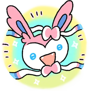 🤩 Sylveon Pokémon покемон, сильвеон, фея, милый, каваий telegram sticker