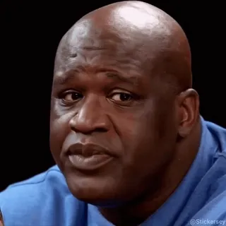 😲 Shaquille O'Neal, basketball player, sports, meme, celebrity, Shaq whatsapp sticker