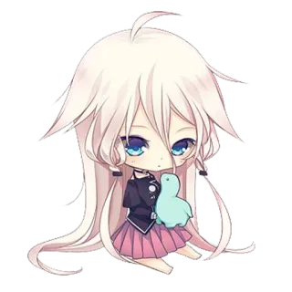😙 ちび, アニメ, 女の子, かわいい, 可愛い, 人形 telegram sticker