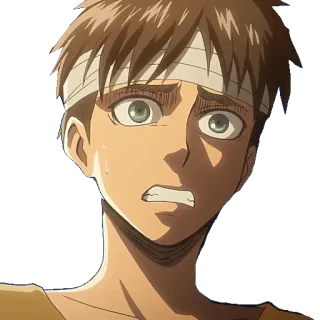 🤕 アニメ, 怖い, 恐怖, キャラクター, 漫画 telegram sticker