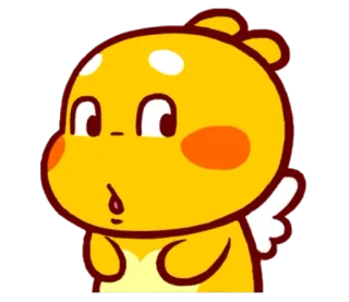 🌝 Мультфильм, Милый, Желтый, Прелестный, Каваий, Крылья ангела whatsapp sticker