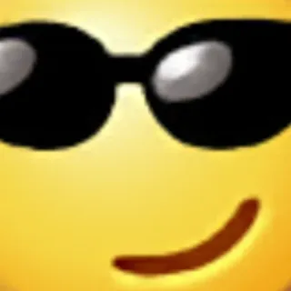 😎 emoji, smiley, cool, sunglasses telegram sticker
