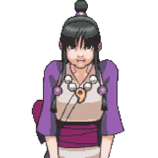 😠 Maya Fey Ace Attorney Maya Fey, Ace Attorney, Video game, Anime, Desenho animado, Ficção, Personagem, Fofo, Feminino telegram sticker