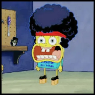 🍑 SpongeBob SquarePants Спанч Боб, мультфильм, смешной, Nickelodeon, телешоу, персонаж whatsapp sticker
