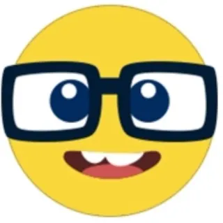 🤓 Emoji, Smiley, Faccia, Occhiali, Nerd, Geek telegram sticker