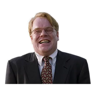 😅 person, actor, laughing, glasses, tie, suit, man telegram sticker
